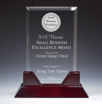 2018 service award in the category of smog check stations